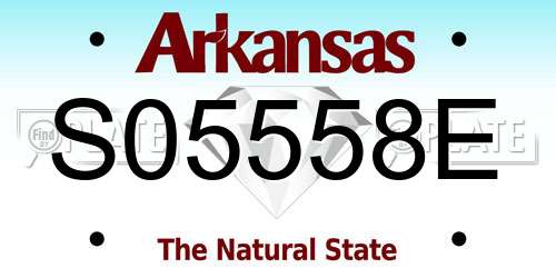 S05558E Arkansas License Plate