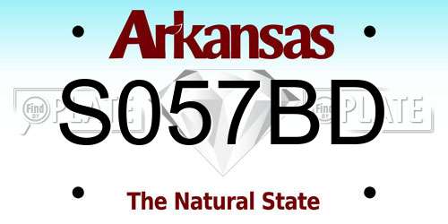 S057BD Arkansas License Plate
