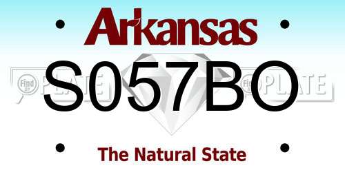 S057BO Arkansas License Plate