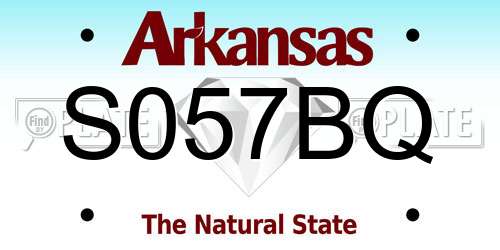 S057BQ Arkansas License Plate