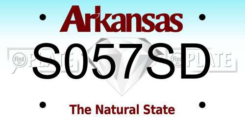 S057SD Arkansas License Plate