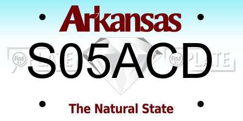 S05ACD Arkansas License Plate
