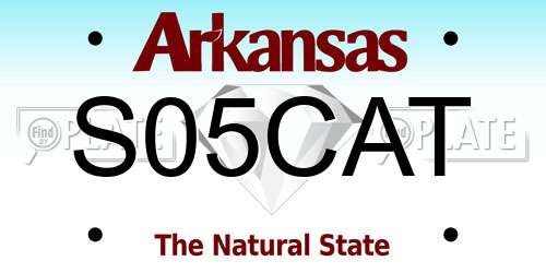 S05CAT Arkansas License Plate