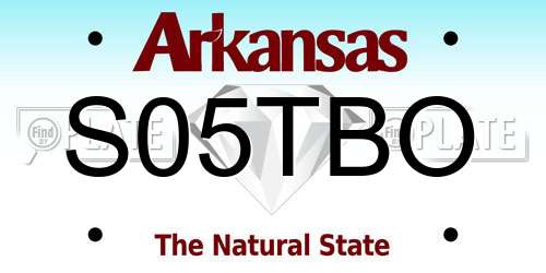S05TBO Arkansas License Plate