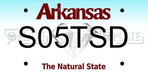 S05TSD Arkansas License Plate