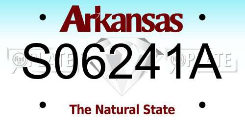 S06241A Arkansas License Plate