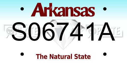 S06741A Arkansas License Plate