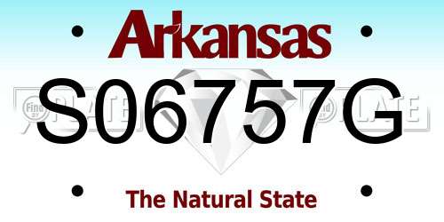 S06757G Arkansas License Plate