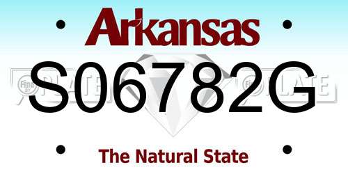 S06782G Arkansas License Plate