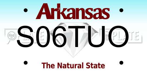S06TUO Arkansas License Plate