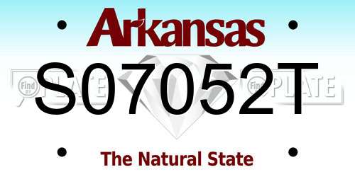 S07052T Arkansas License Plate