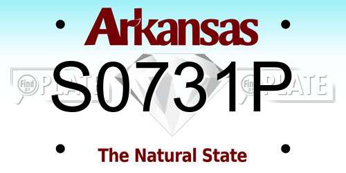 S0731P Arkansas License Plate
