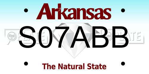 S07ABB Arkansas License Plate