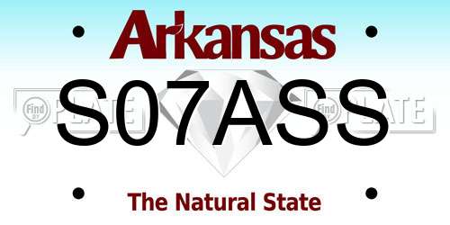 S07ASS Arkansas License Plate