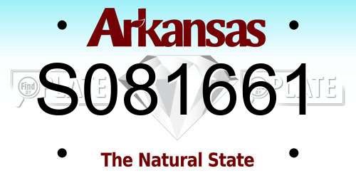 S081661 Arkansas License Plate
