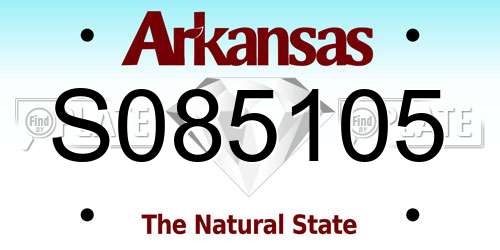 S085105 Arkansas License Plate