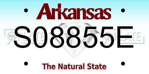 S08855E Arkansas License Plate