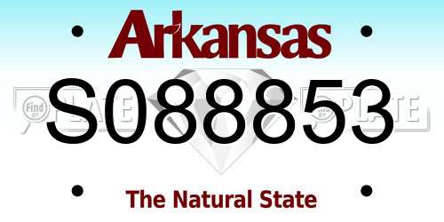 S088853 Arkansas License Plate