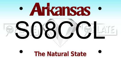S08CCL Arkansas License Plate
