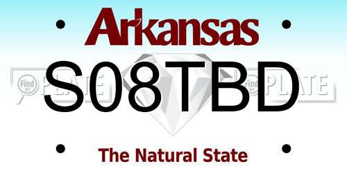 S08TBD Arkansas License Plate