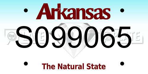 S099065 Arkansas License Plate