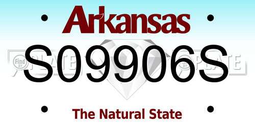 S09906S Arkansas License Plate