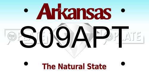 S09APT Arkansas License Plate