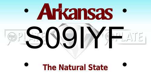 S09IYF Arkansas License Plate