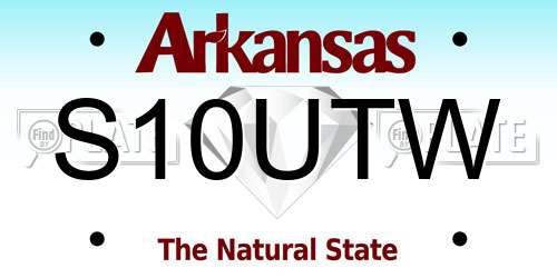 S10UTW Arkansas License Plate