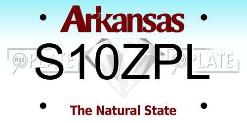 S10ZPL Arkansas License Plate