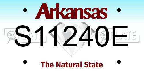 S11240E Arkansas License Plate
