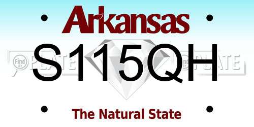 S115QH Arkansas License Plate