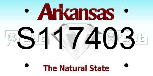 S117403 Arkansas License Plate