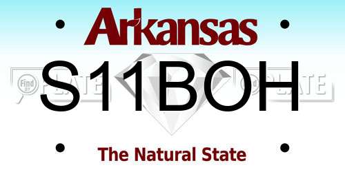 S11BOH Arkansas License Plate