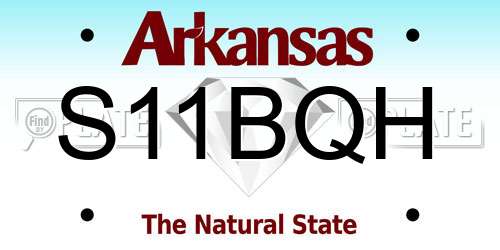 S11BQH Arkansas License Plate