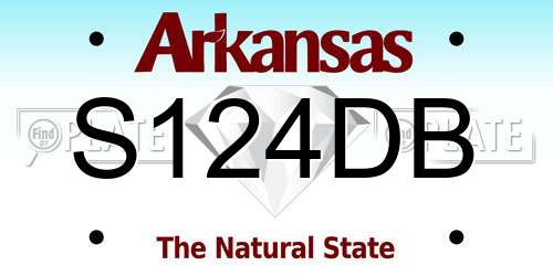 S124DB Arkansas License Plate