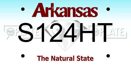 S124HT Arkansas License Plate