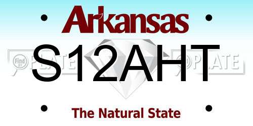 S12AHT Arkansas License Plate