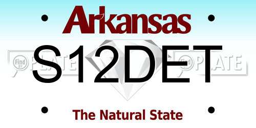 S12DET Arkansas License Plate