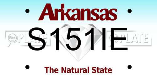 S151IE Arkansas License Plate