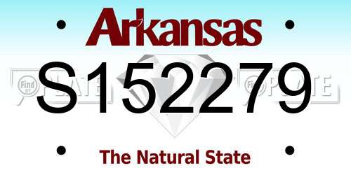 S152279 Arkansas License Plate