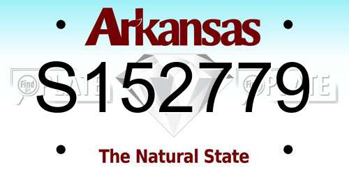 S152779 Arkansas License Plate