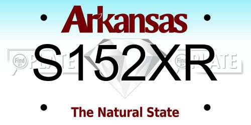 S152XR Arkansas License Plate