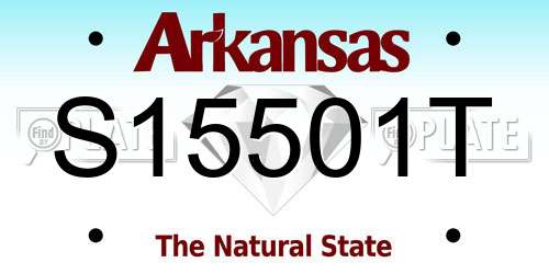 S15501T Arkansas License Plate