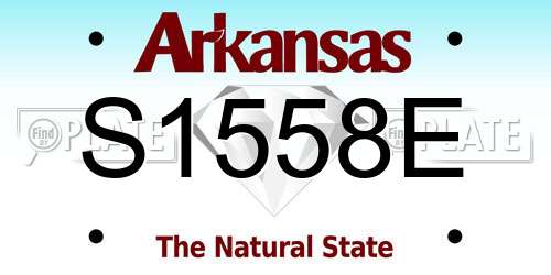 S1558E Arkansas License Plate