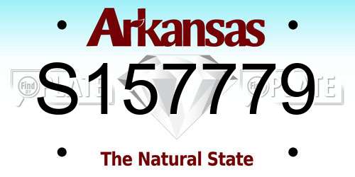 S157779 Arkansas License Plate