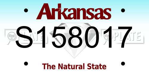 S158017 Arkansas License Plate