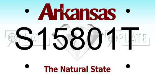 S15801T Arkansas License Plate