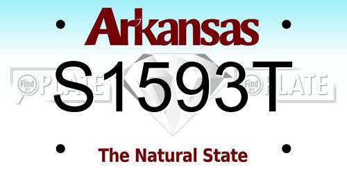 S1593T Arkansas License Plate