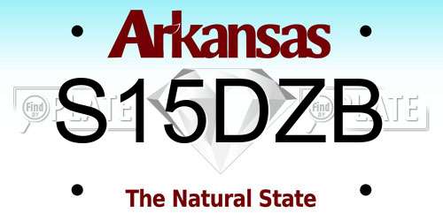 S15DZB Arkansas License Plate